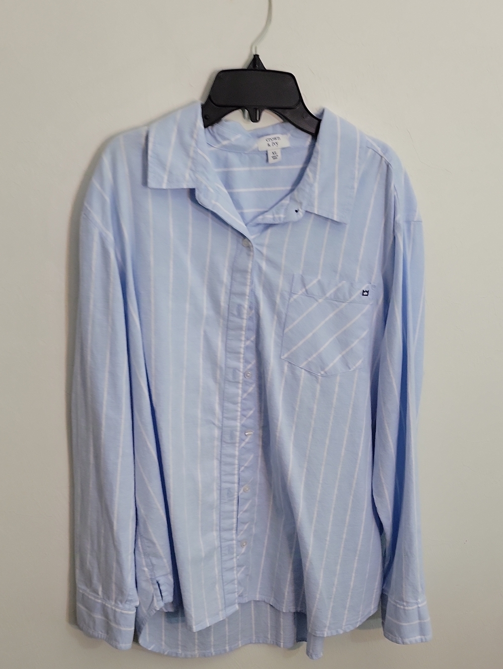 Crown A Ivy Light Blue Striped Button-Up Shirt